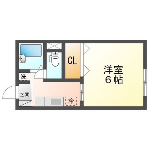 拡大写真:長浜市八幡東町 1階103の間取り