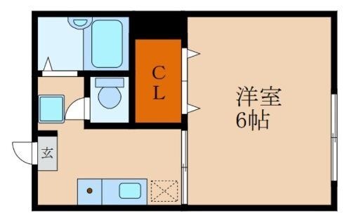 拡大写真:長浜市八幡東町 2階201の間取り