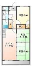 クリスタルコート東正雀の間取図