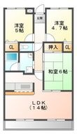 吹田市佐井寺南が丘の間取図