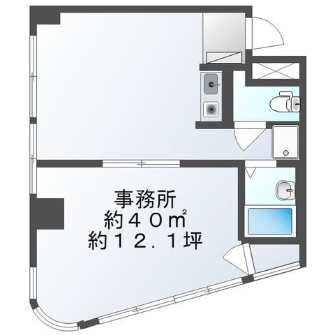 拡大写真:吹田市朝日町 4階401の間取り