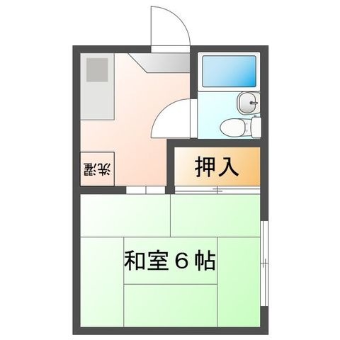 拡大写真：パインヒルズ 2階201の間取り