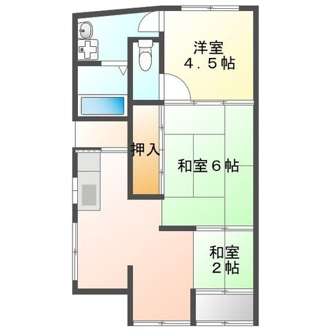 拡大写真:吹田市南高浜町 1階1の間取り