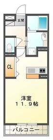 クレール西の庄の間取図