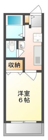 拡大写真:メゾンTH山本 1階102の間取り