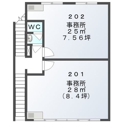 拡大写真:摂津市正雀本町1丁目 2階201の間取り