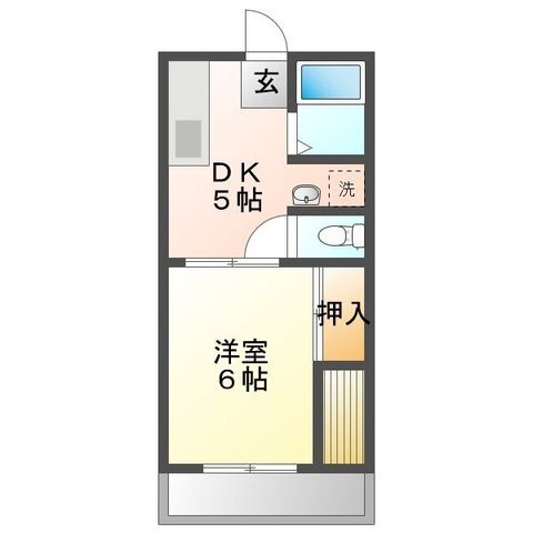 拡大写真:吹田市吹東町 2階201の間取り