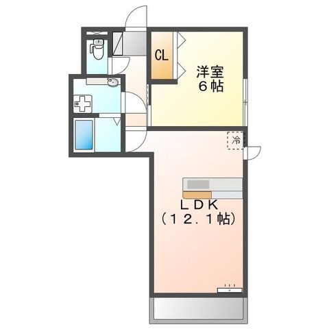 拡大写真:Sophia court桜町 1階101の間取り