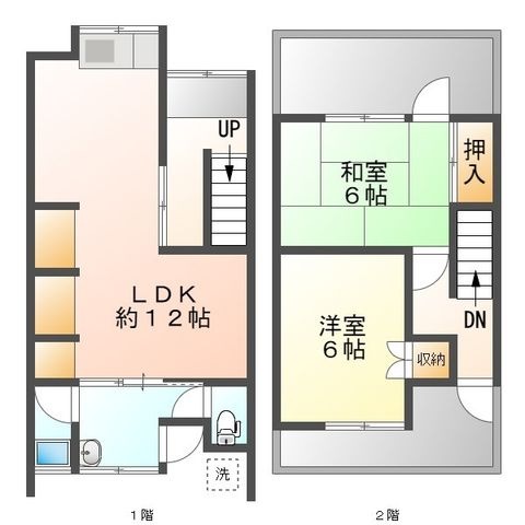 拡大写真:メゾン寿 2階1の間取り