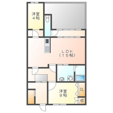 拡大写真:吹田市南高浜町 1階1の間取り