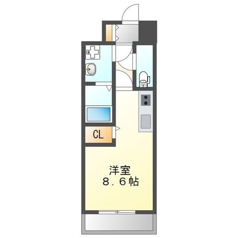 拡大写真:Shining江坂離宮 4階401の間取り
