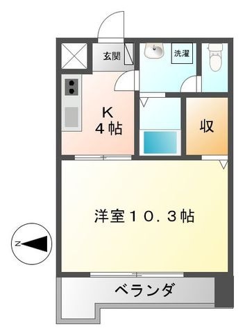 拡大写真:グレイス泉 5階501の間取り