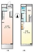レジディア東桜Ⅱの間取図