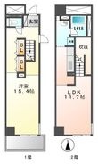 レジディア東桜Ⅱの間取図