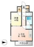 写真:LaSante東別院 4階407の間取図