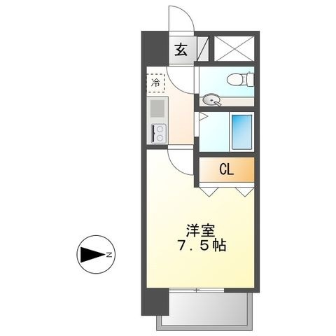 拡大写真:フロンティアタワー名駅南 3階310の間取り