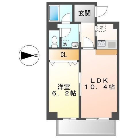 拡大写真:FS.幅下 6階608の間取り