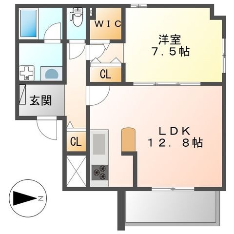 拡大写真:Stage本山 3階303の間取り