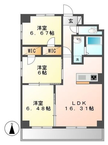拡大写真:S-FORT鶴舞reale(リアーレ) 9階901の間取り