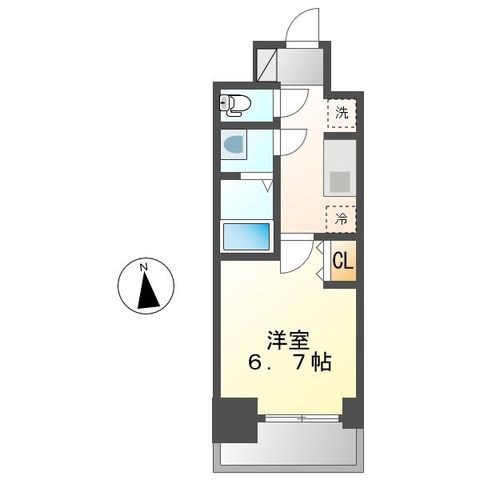 拡大写真:プレサンス葵デュリス 6階601の間取り