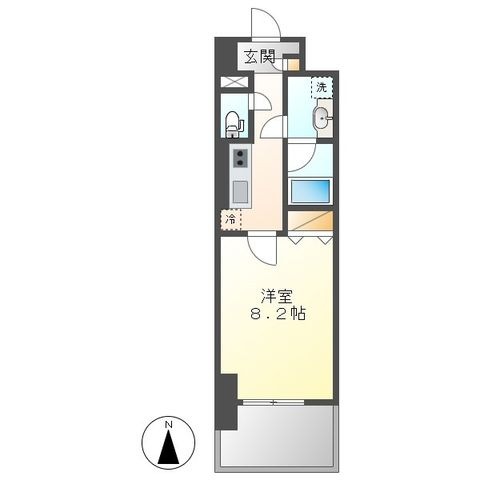 拡大写真:名古屋市西区幅下2丁目 2階202の間取り