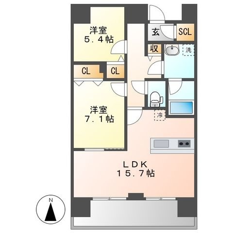 拡大写真:さくらHills ROKUBAN Platinum Residence 10階1002の間取り