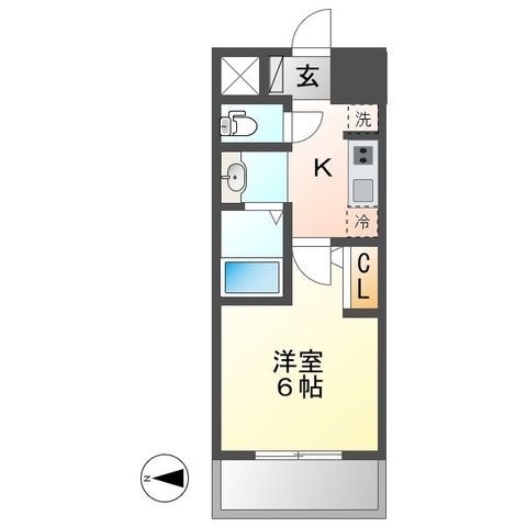 拡大写真:エステムコート名古屋新栄アクシス 12階1202の間取り