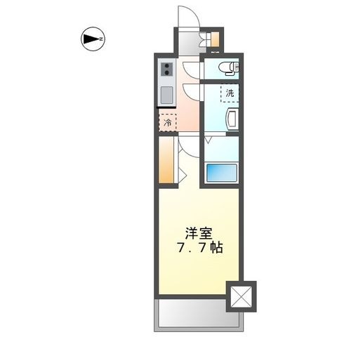 拡大写真:S-RESIDENCE庄内通駅前curere 15階1504の間取り