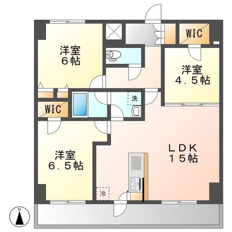 拡大写真:S-RESIDENCE高岳ardent(アーデント) 2階202の間取り