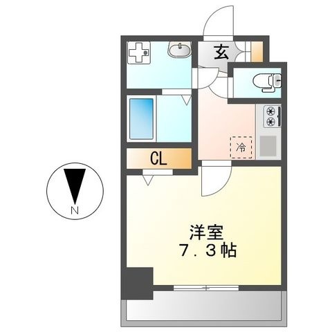 拡大写真：FLAT12 2階205の間取り