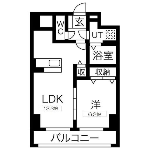 拡大写真:アマルフィーノ 7階702の間取り