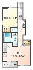リシェスコリーヌＡの間取図