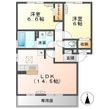アヴェニール浜の間取図