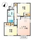 グランドゥール御津Bの間取図