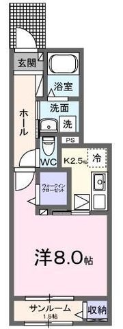 拡大写真:フォレストコート網干 1階103の間取り