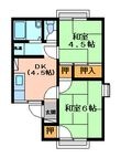 写真：アンビエンテ川合 2階D202の間取図