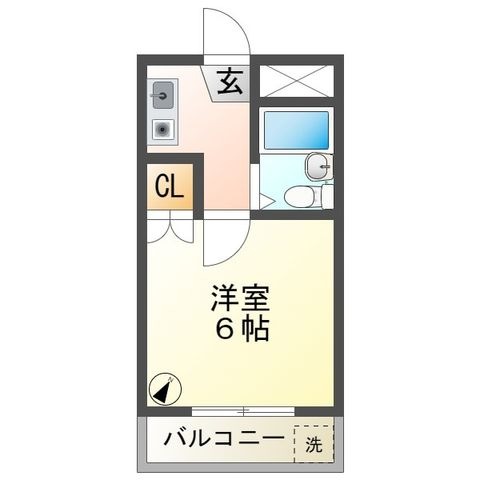 拡大写真:静岡市葵区東千代田1丁目 1階303の間取り
