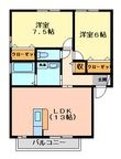 徳島市南矢三町１丁目の間取図