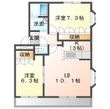 フラワーヒルズ天白Bの間取図