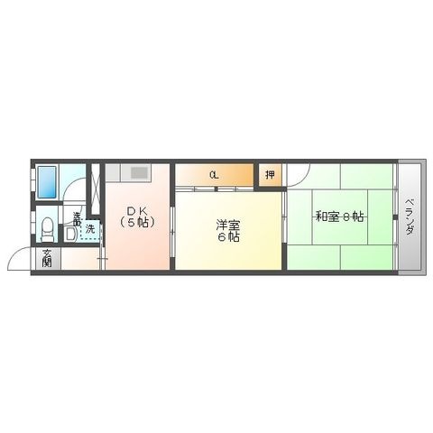 拡大写真:一博マンション 3階302の間取り