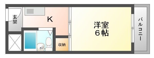 拡大写真:門真プラザ 4階411の間取り