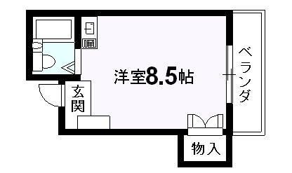 拡大写真:フォンタル門真 4階404の間取り