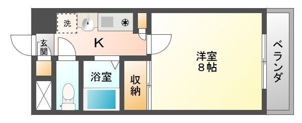拡大写真：門真市柳田町 2階203の間取り