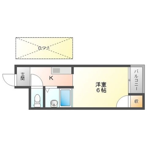 拡大写真:第2明成ハイツ 3階302の間取り