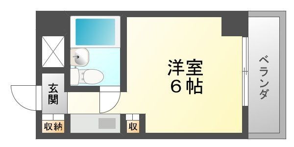拡大写真:フェルティーシャトー守口 4階408の間取り