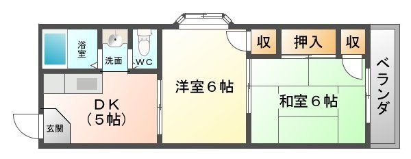 拡大写真:門真市速見町 2階205の間取り