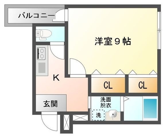 拡大写真:フジパレス守口 3階302の間取り