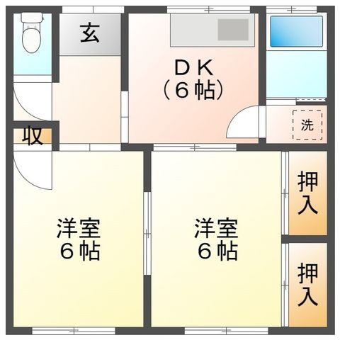 拡大写真:諫早市小船越町 1階1の間取り