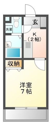 拡大写真:カルディア宇都 4階401の間取り