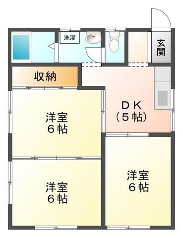 拡大写真:久保田ハイツ 1階9の間取り